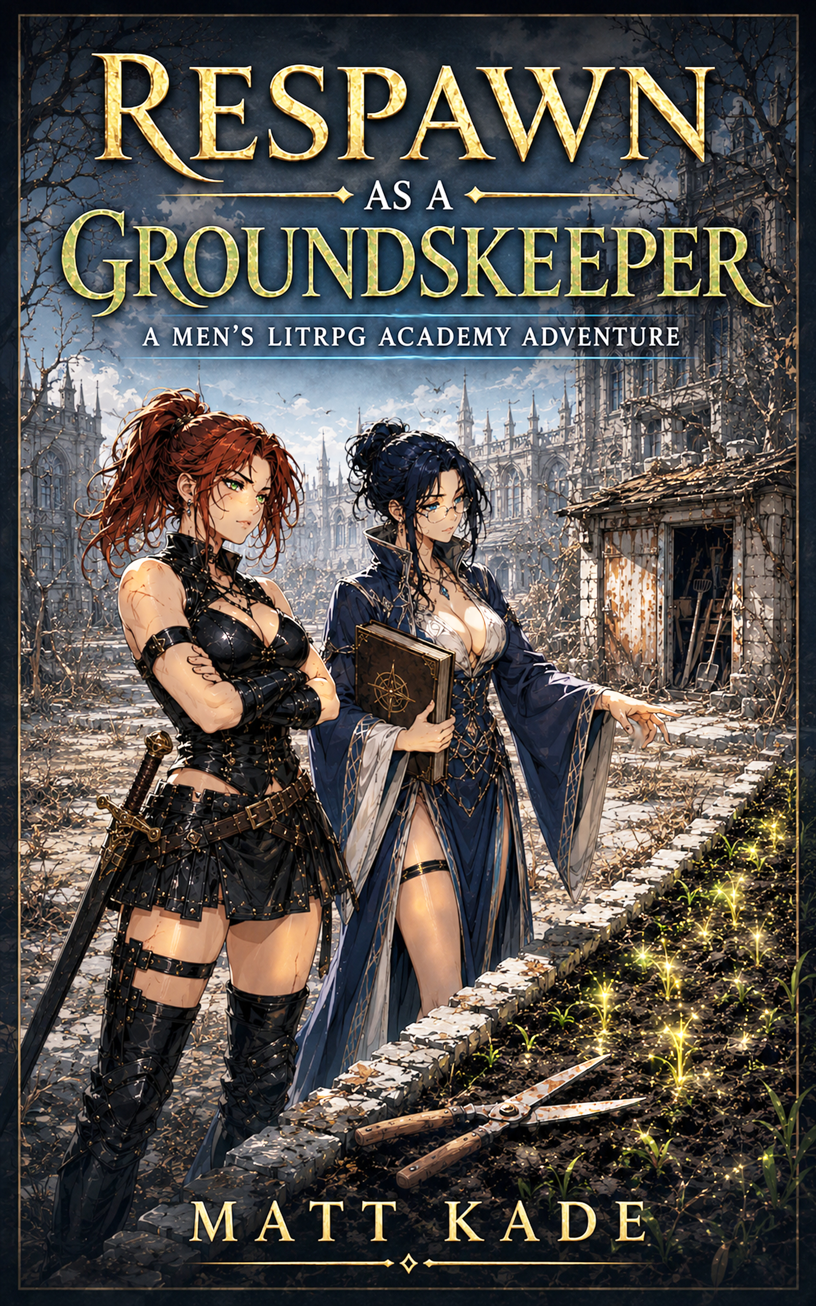 Respawn as a Groundskeeper: A Men’s LitRPG Academy Adventure book cover