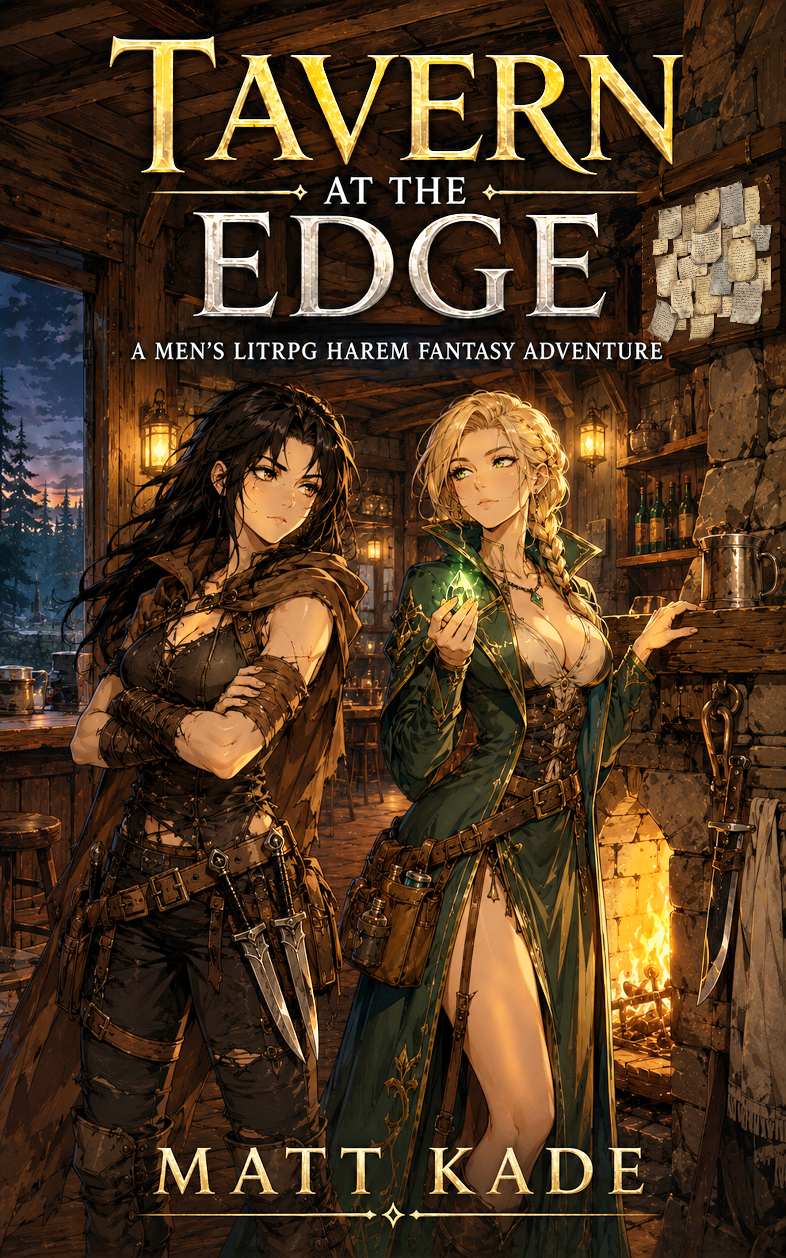 Tavern at the Edge: A Men’s LitRPG Harem Fantasy Adventure book cover